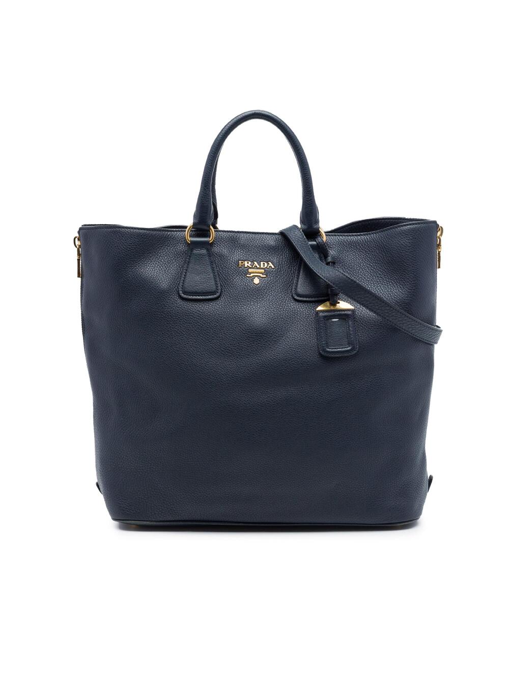 Prada Side Zip Convertible Tote Vitello #298360P10B
